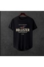  Unisex Oversize Modern Boy Pamuklu Etek Oval Siyah Baskili T-shirt